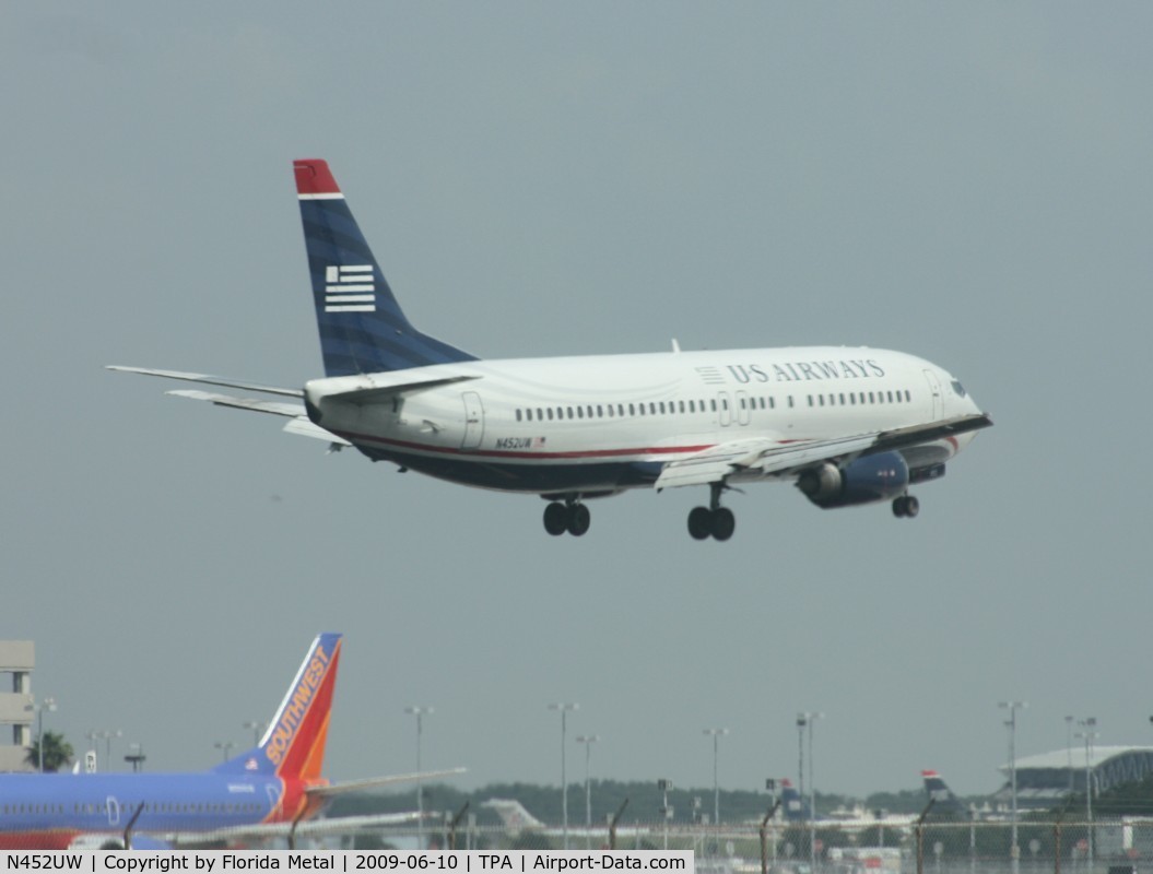 N452UW, 1991 Boeing 737-4B7 C/N 24979, US Airways 737-400