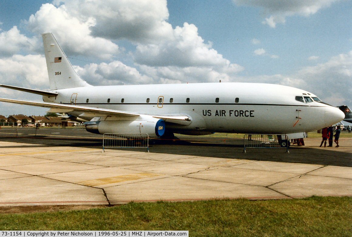 73-1154, 1974 Boeing CT-43A C/N 20701, Boeing CT-43A named City of Colorado Springs of 200th Airlift Squadron on display at the 1996 Mildenhall Air Fete.