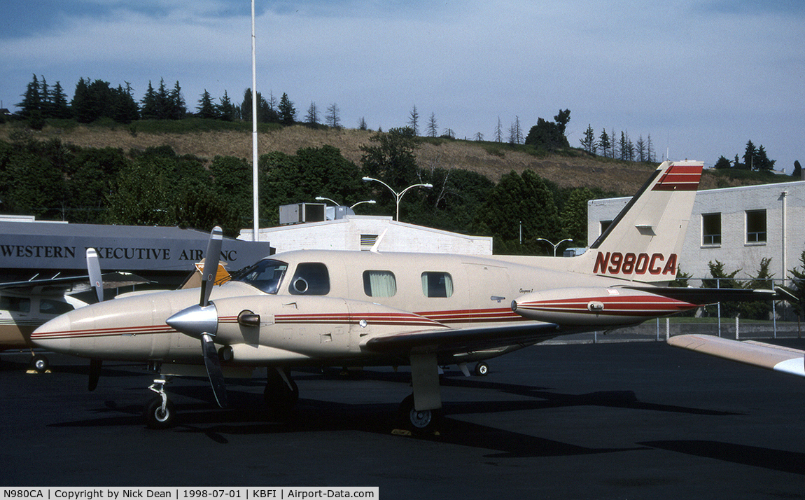 N980CA, 1980 Piper PA-31T1 C/N 31T-8104010, KBFI