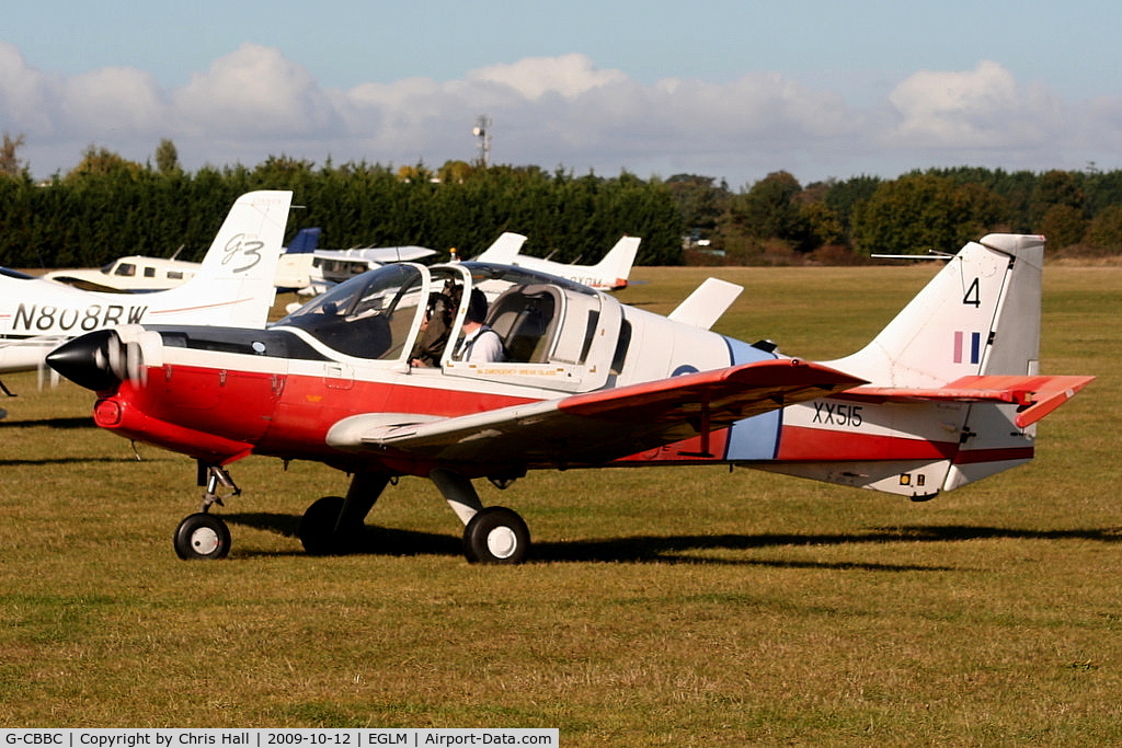 G-CBBC, 1973 Scottish Aviation Bulldog T.1 C/N BH120/201, wearing its former RAF ID XX515