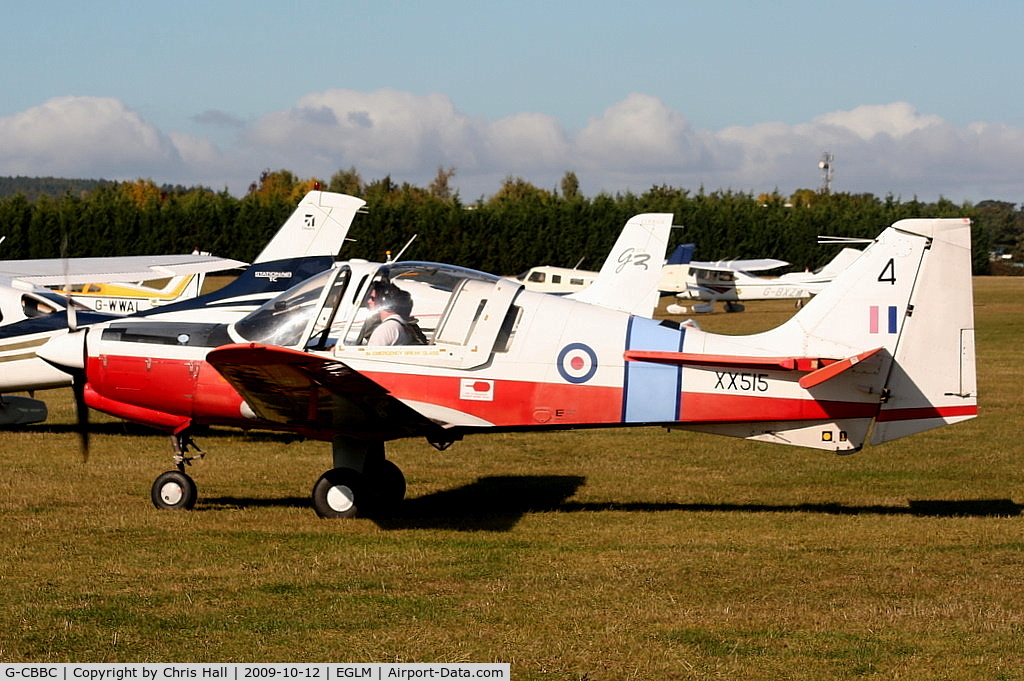 G-CBBC, 1973 Scottish Aviation Bulldog T.1 C/N BH120/201, wearing its former RAF ID XX515