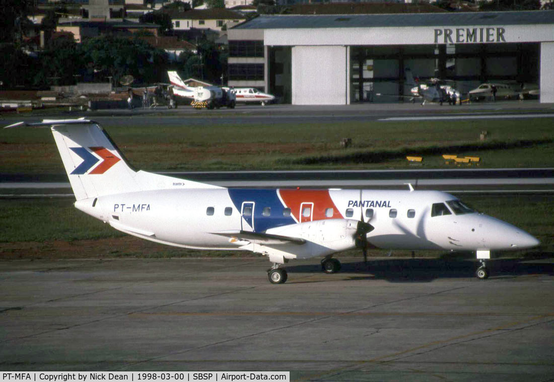 PT-MFA, 1990 Embraer EMB-120RT Brasilia Brasilia C/N 120204, SBSP WFU minus parts at Sao Jose Dos Campos