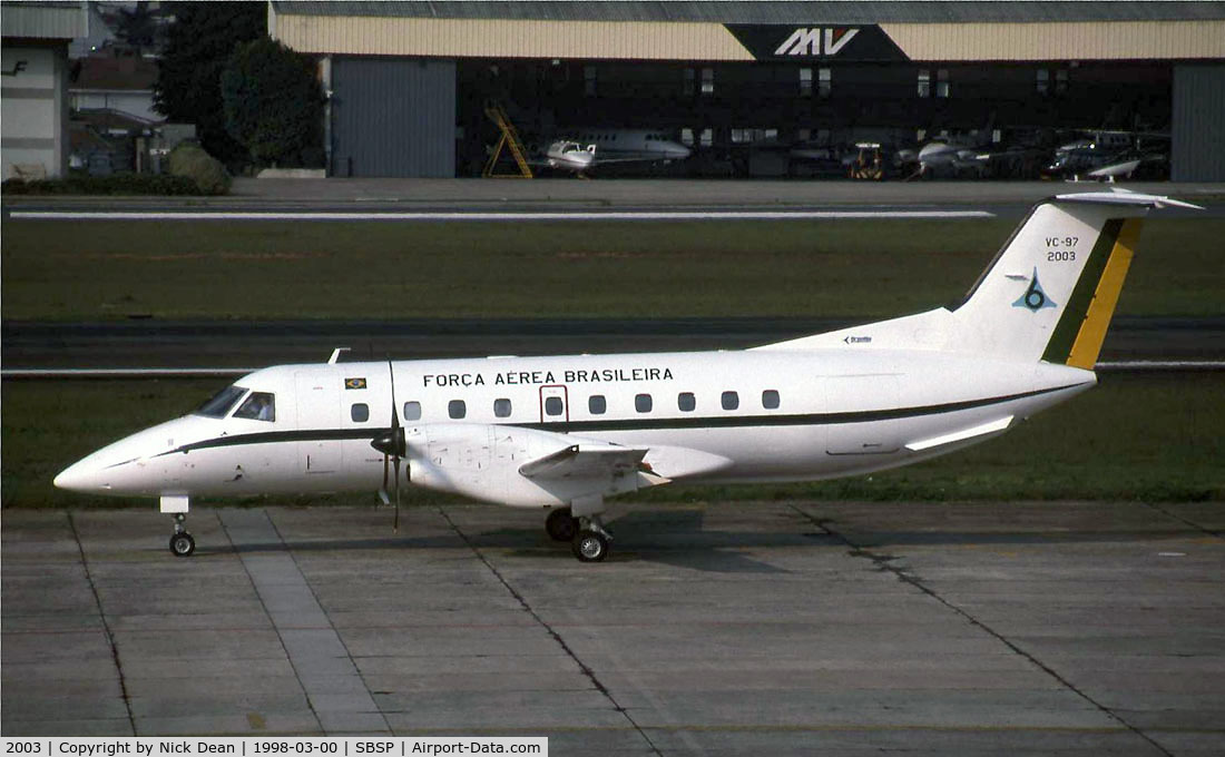 2003, 1987 Embraer VC-97 Brasilia (EMB-120RT) C/N 120055, SBSP