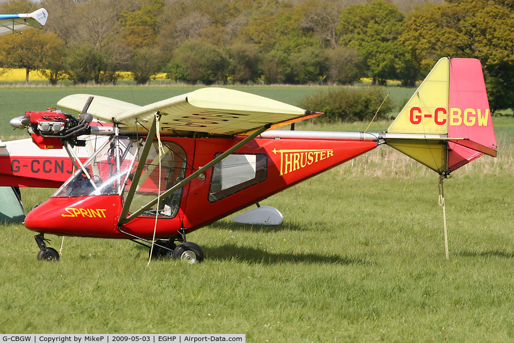 G-CBGW, 2002 Thruster T600N 450 C/N 0121-T600N-058, Pictured during the 2009 Microlight Trade Fair.