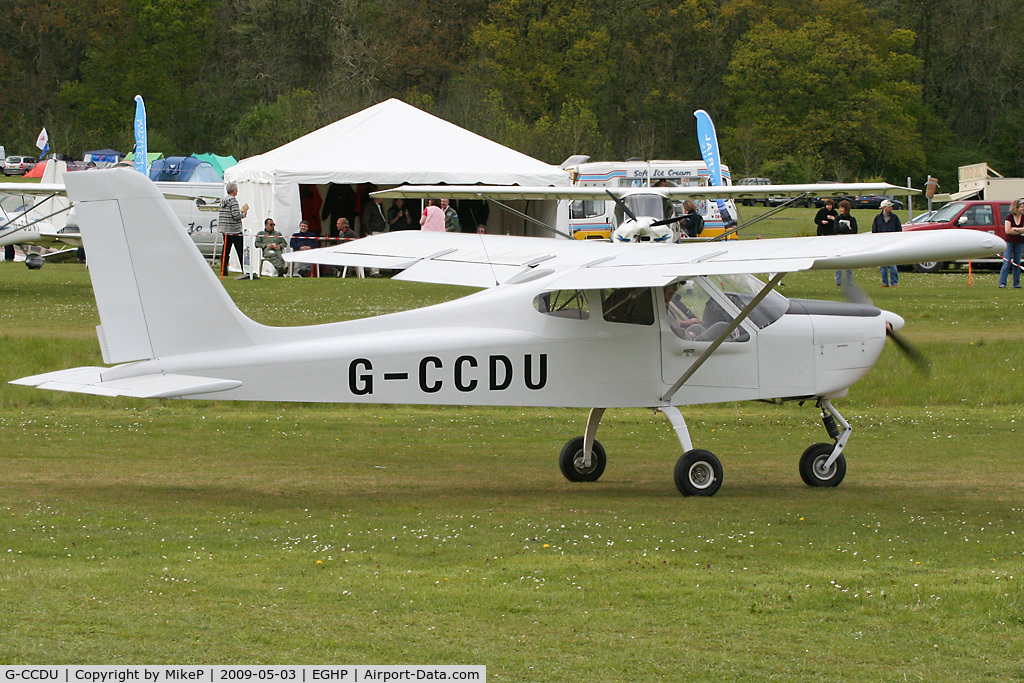 G-CCDU, 2003 Tecnam P-92EM Echo C/N PFA 318-13721, Pictured during the 2009 Microlight Trade Fair.