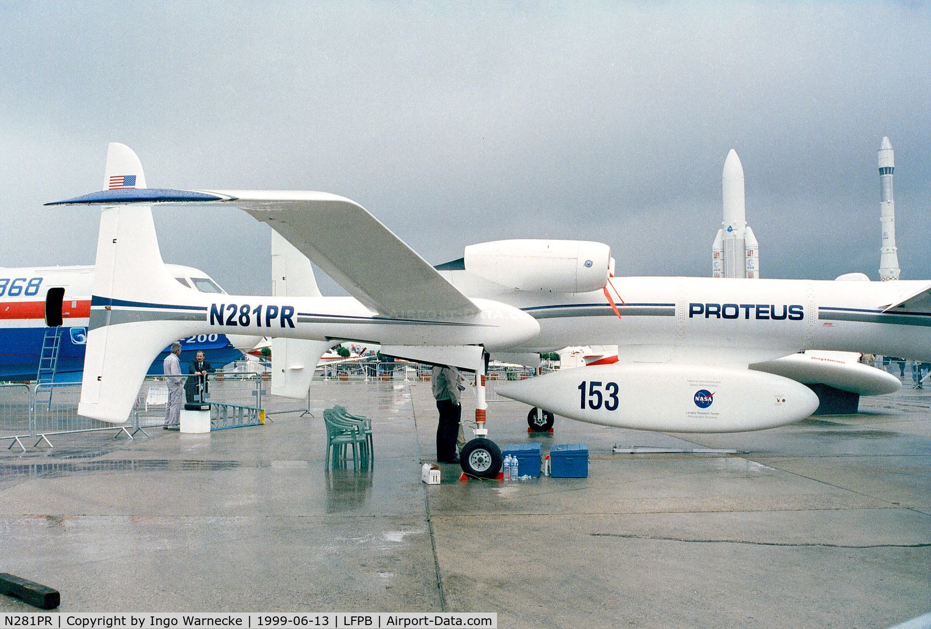 N281PR, 1998 Scaled Composites 281 C/N 001, Scaled Composites (Rutan) 281 Proteus at the Aerosalon 1999, Paris