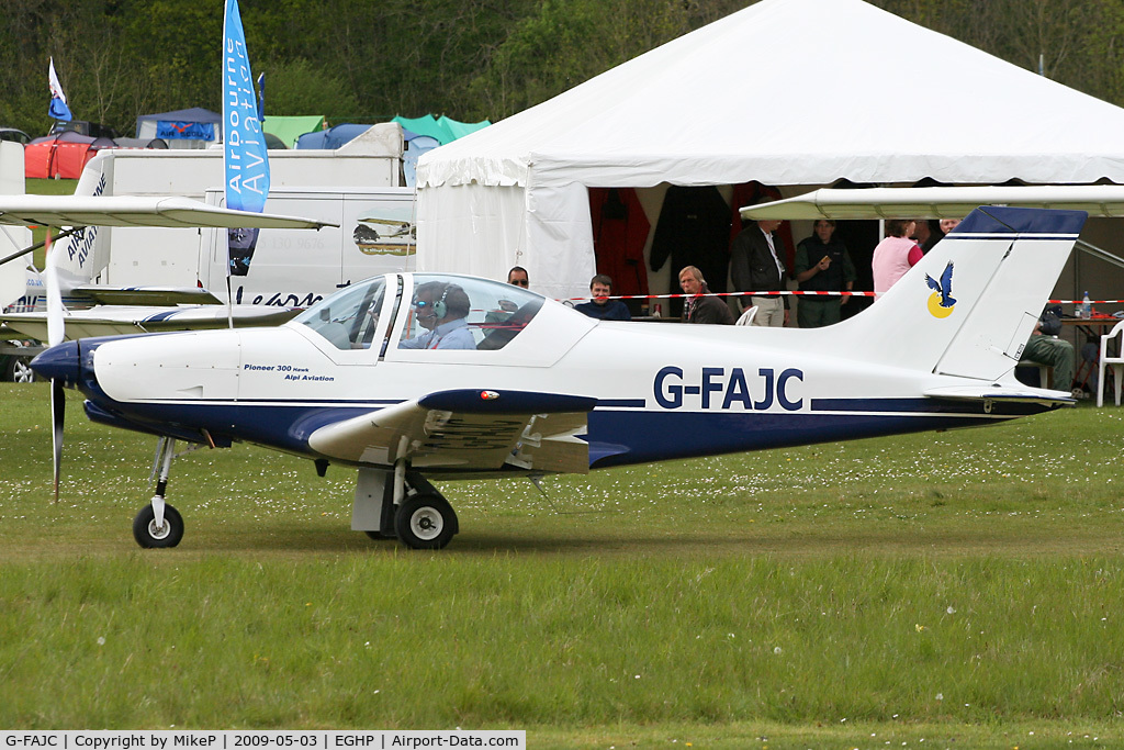 G-FAJC, 2007 Alpi Aviation Pioneer 300 Hawk C/N PFA 330A-14639, Pictured during the 2009 Microlight Trade Fair.