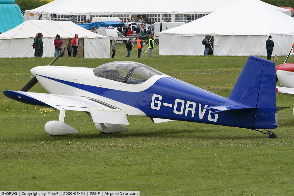 G-ORVG, 2001 Vans RV-6 C/N PFA 181A-13509, Pictured during the 2009 Popham AeroJumble event.