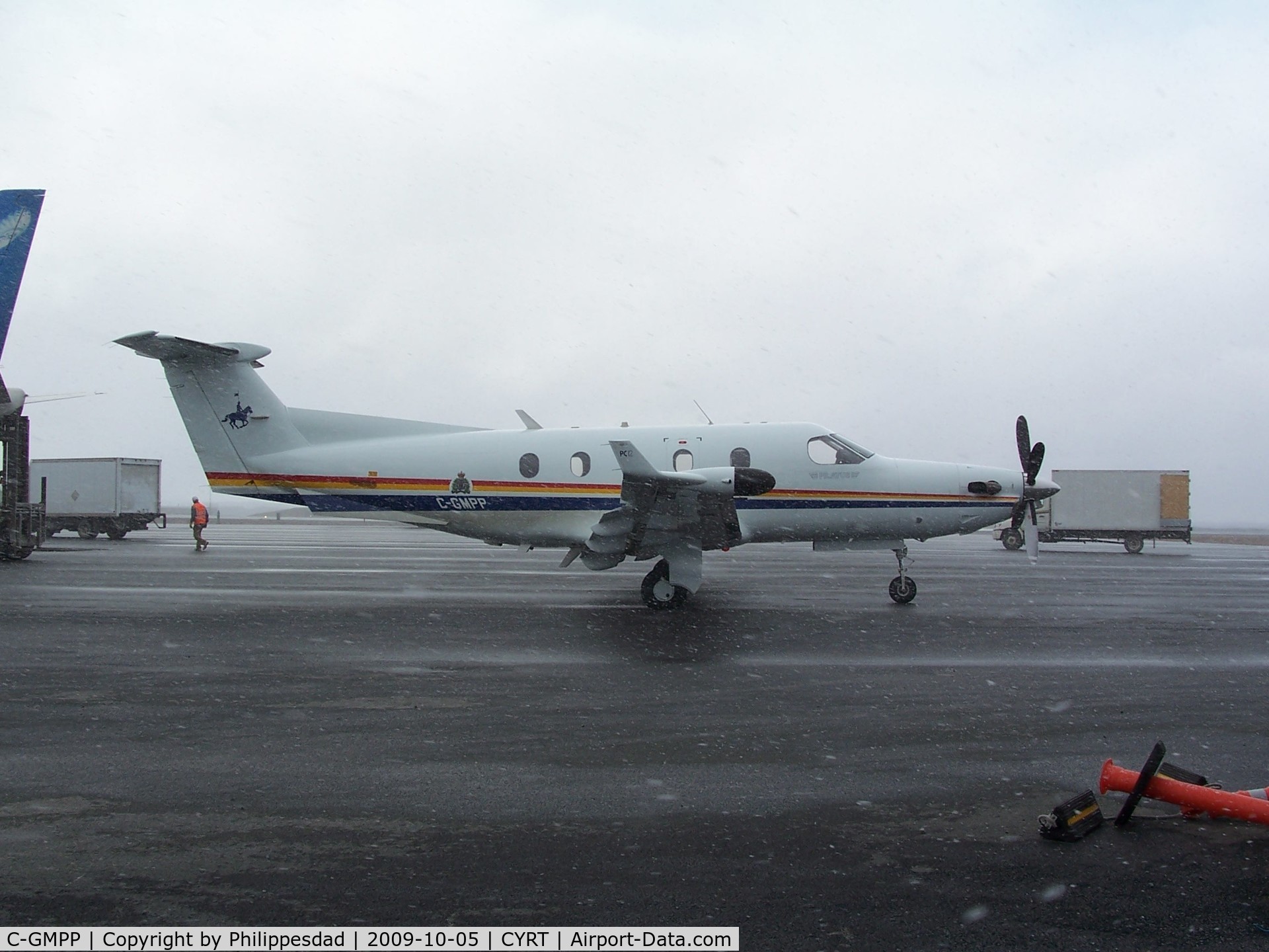 C-GMPP, 2003 Pilatus PC-12/45 C/N 374, C-GMPP (RCMP) at Rankin Inlet, NU 2009oct05