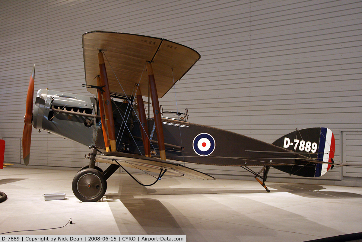 D-7889, 1917 Bristol F.2B Fighter C/N 67626, CYRO Painted as D7889 and displayed at the Canada Aviation Museum Rockcliffe Ontario