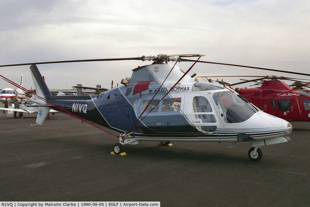 N1VQ, Agusta A109A II C/N 7429, Agusta Spa A109A II. At SBAC Farnborough 90.