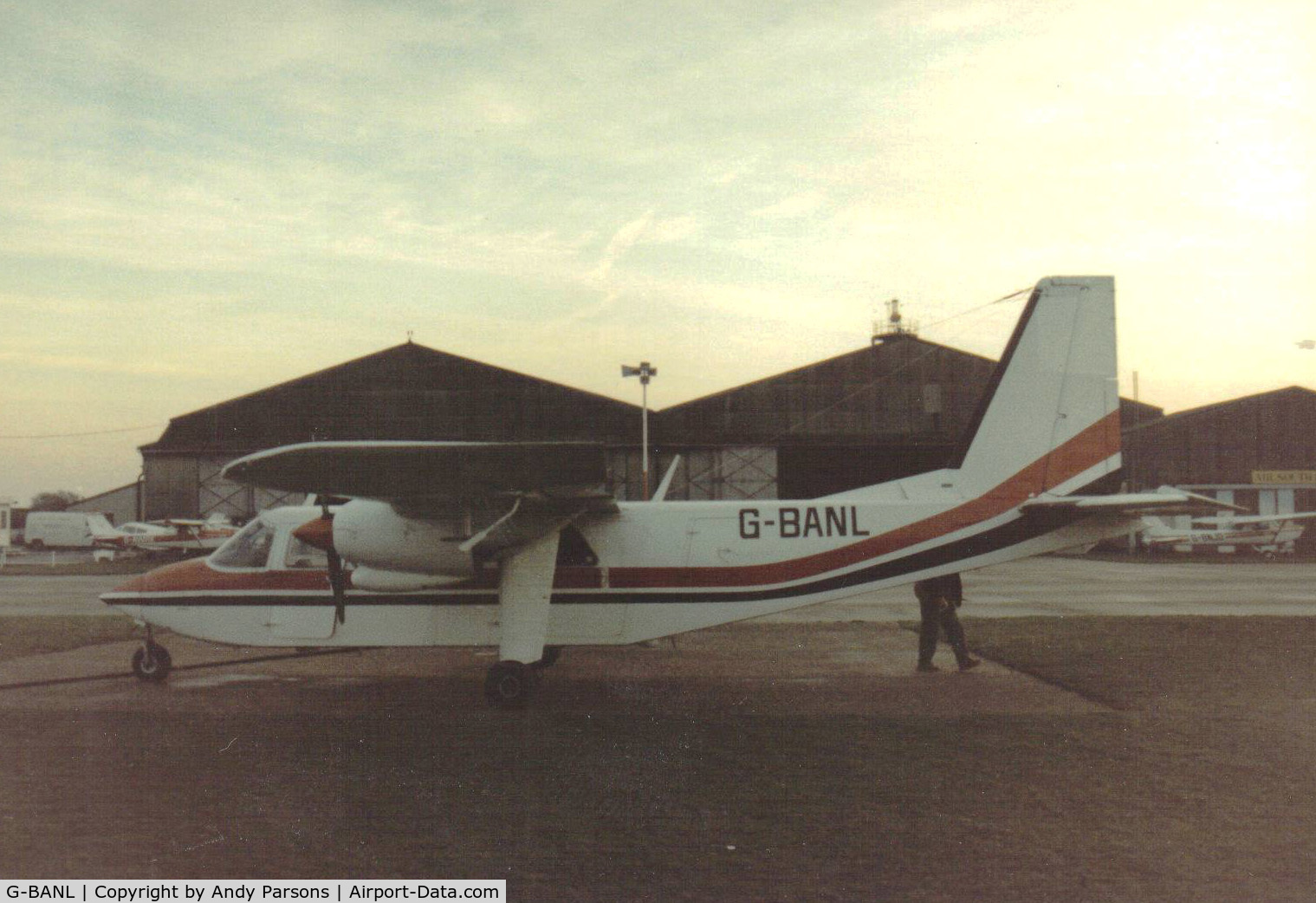 G-BANL, 1973 Britten-Norman BN-2A-26 Islander C/N 318, At Shoreham (scanned Print)