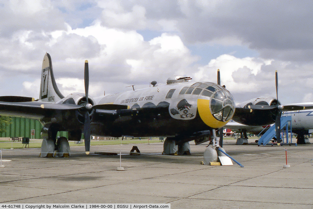 44-61748, 1945 Boeing B-29A Superfortress C/N 11225, Boeing B-29A at the Imperial War Museum, Duxford in 1984.