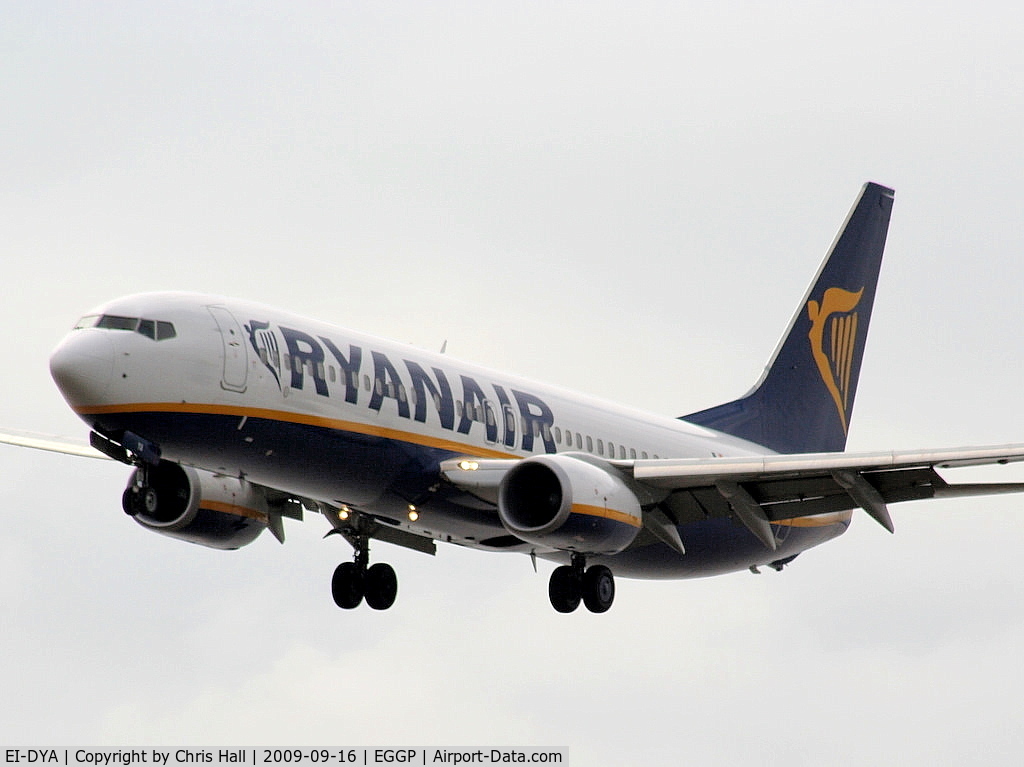 EI-DYA, 2008 Boeing 737-8AS C/N 33631, Ryanair