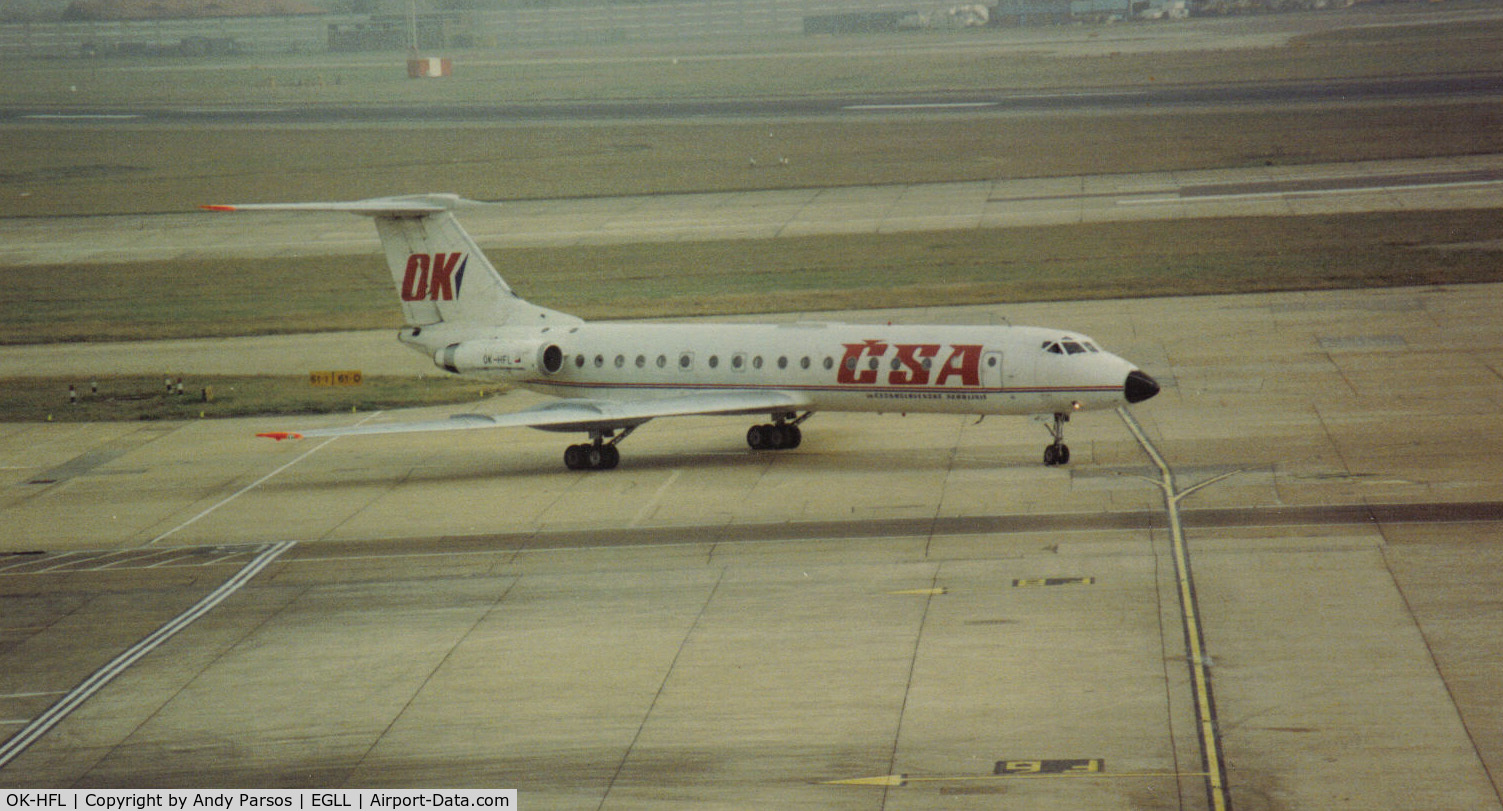 OK-HFL, 1977 Tupolev Tu-134A C/N 49913, Taken in its final col scheme