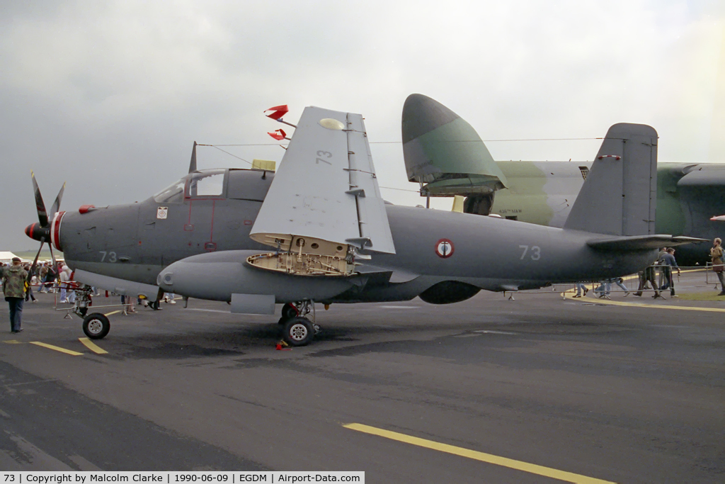 73, Breguet Br.1050 Alize C/N 73, Breguet Br-1050 Alize from 6F, Nimes-Garons and seen at the Battle of Britain Airshow, A&AEE, Boscombe Down in 1990.