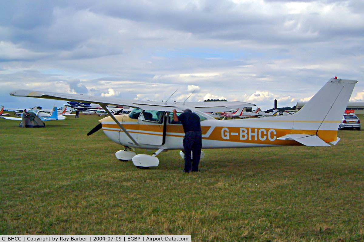 G-BHCC, 1976 Cessna 172M C/N 172-66711, Seen at the PFA Fly in 2004 Kemble UK. Being flight checked before departure.