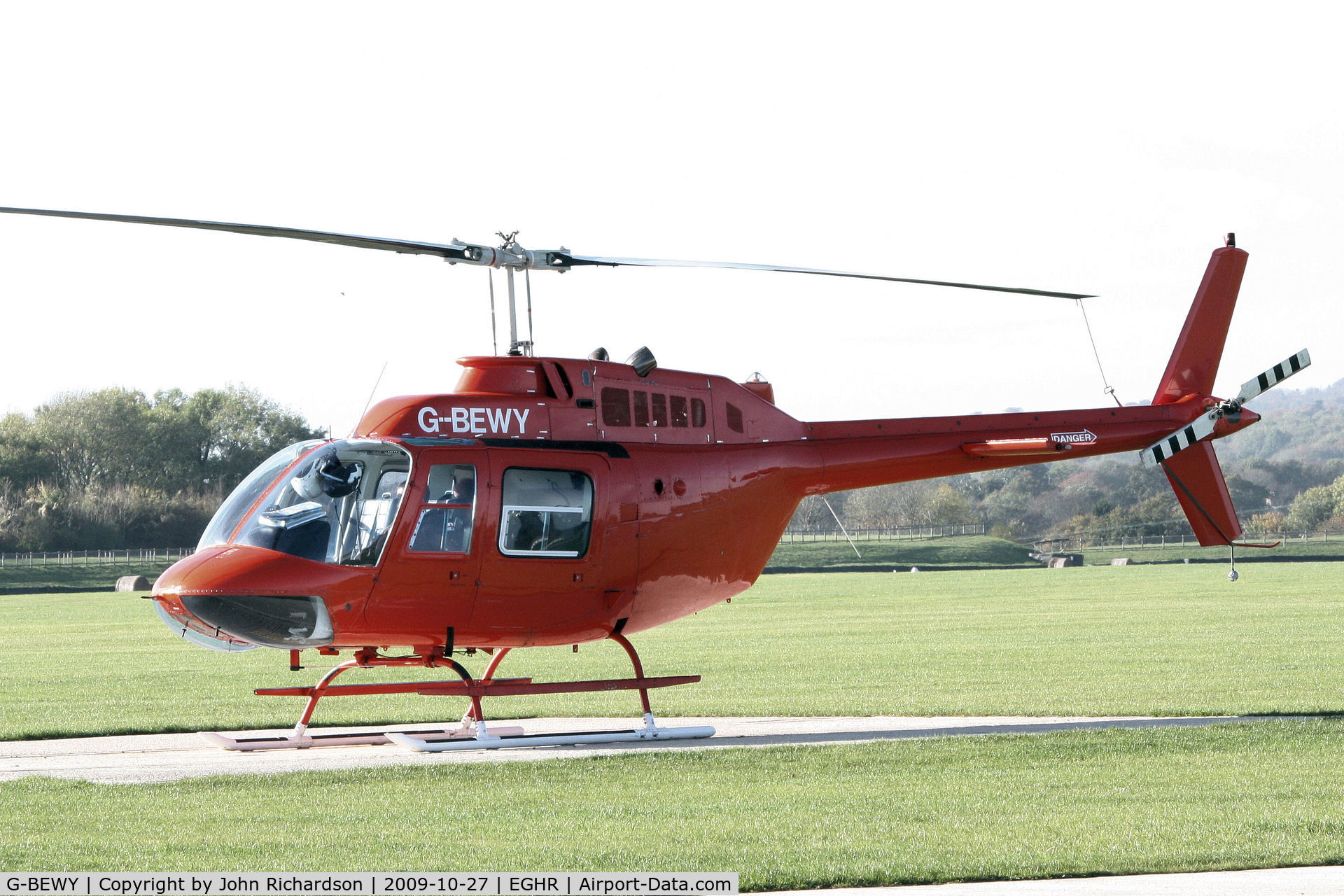 G-BEWY, 1969 Bell 206B JetRanger II C/N 348, At Goodwood