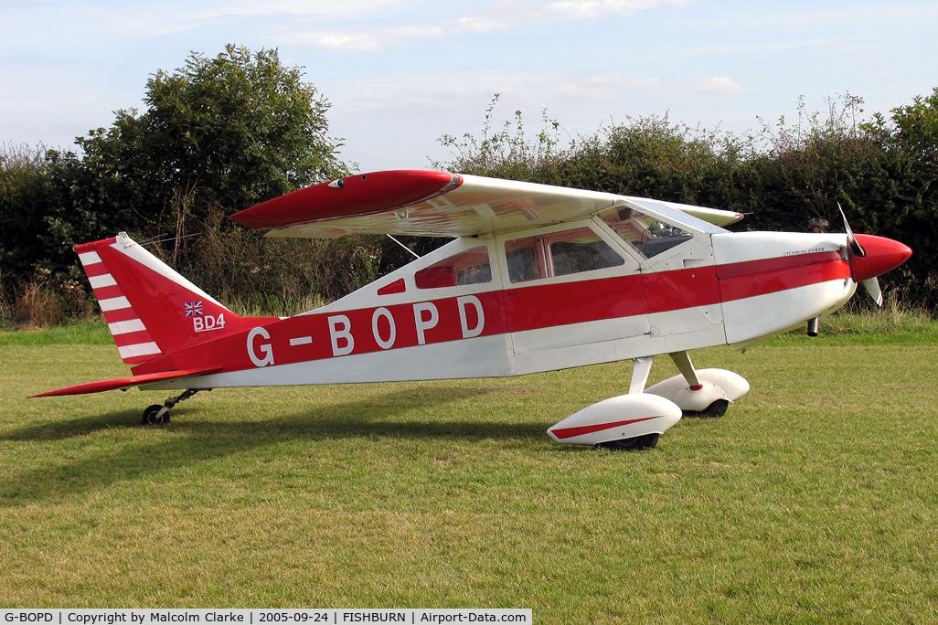 G-BOPD, 1974 Bede BD-4 C/N 632, BEDE BD-4 at Fishburn Airfield, Co Durham, UK in 2005.