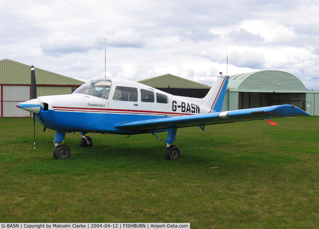 G-BASN, 1973 Beech C23 Sundowner 180 Sundowner 180 C/N M-1476, Beech C23 at Fishburn Airfield, Co Durham, UK in 2004.