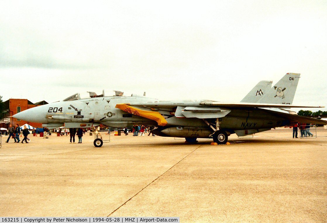 163215, Grumman F-14B Tomcat C/N 576, F-14B Tomcat of VF-103 at the 1994 Mildenhall Air Fete.