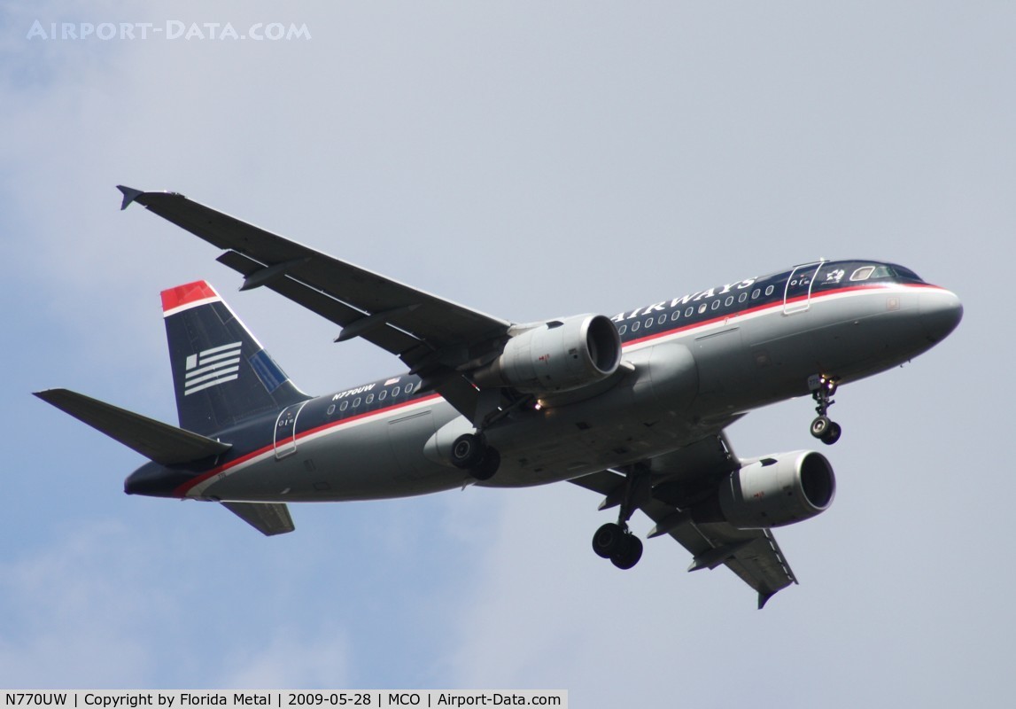 N770UW, 2000 Airbus A319-112 C/N 1393, US Airways A319
