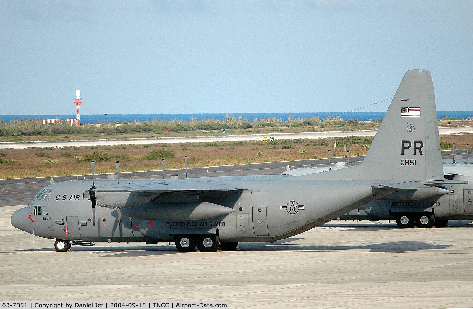 63-7851, 1982 Lockheed C-130E Hercules C/N 382-3921, puerto rico air guard resting at the FOL base