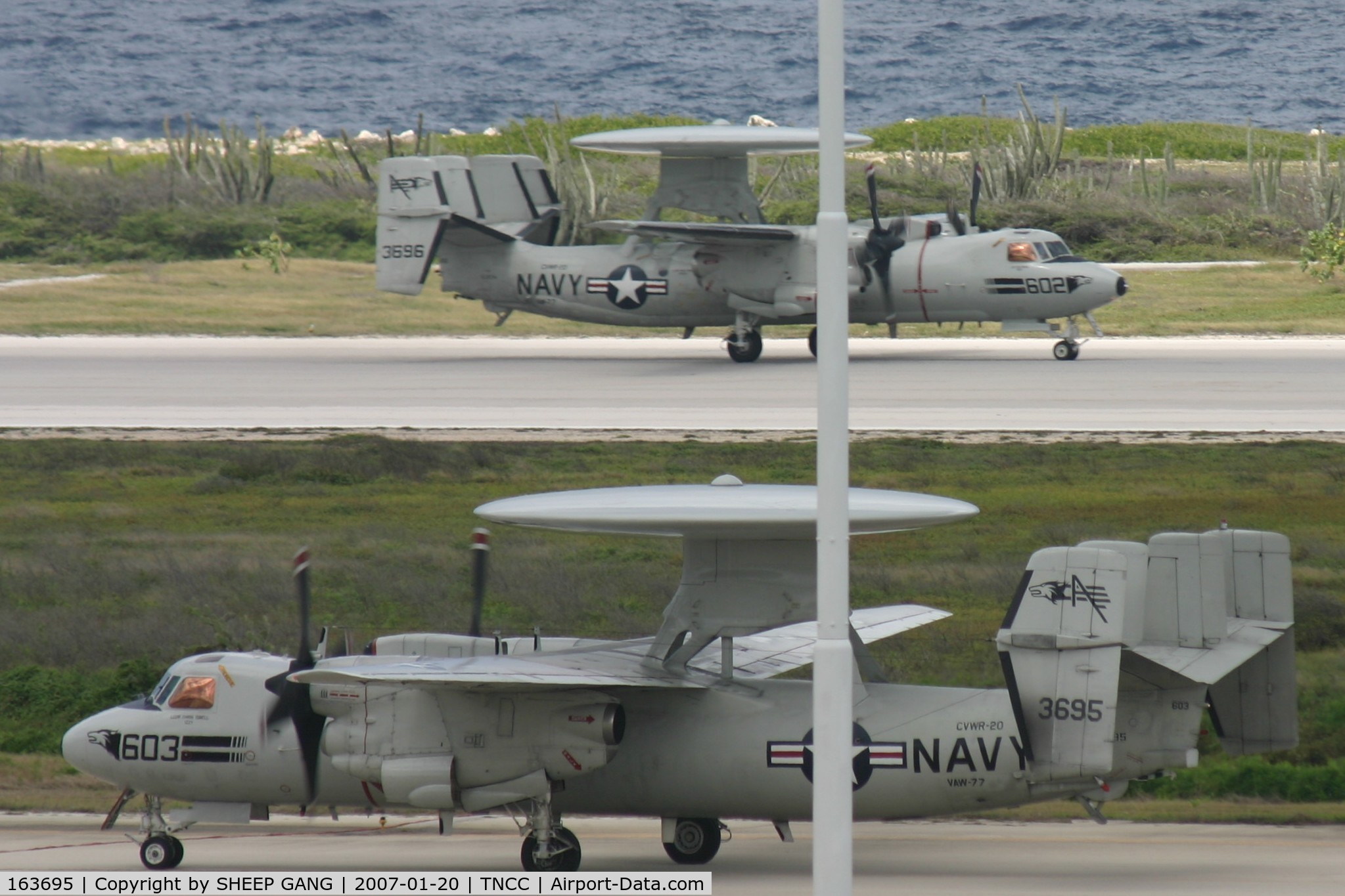 163695, Grumman E-2C Hawkeye Group 1 C/N A135, two warbirds returning from patrol. and doing some flybysssss