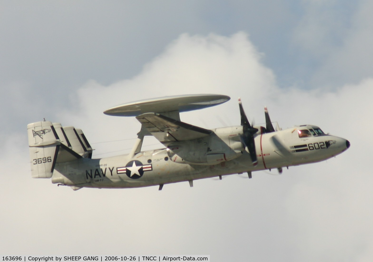 163696, Grumman E-2C Hawkeye Group 1 C/N A132, Taking off for patrol