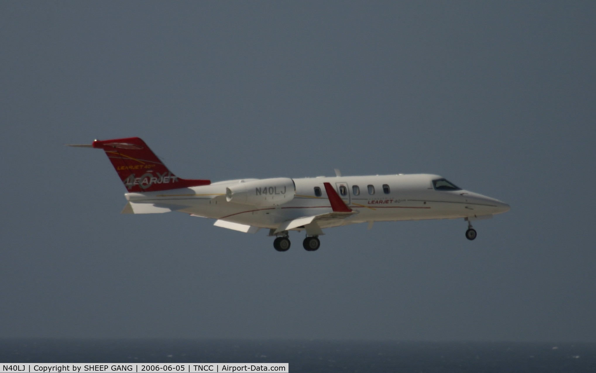 N40LJ, Learjet Inc 45 C/N 2009, landing at Tncc