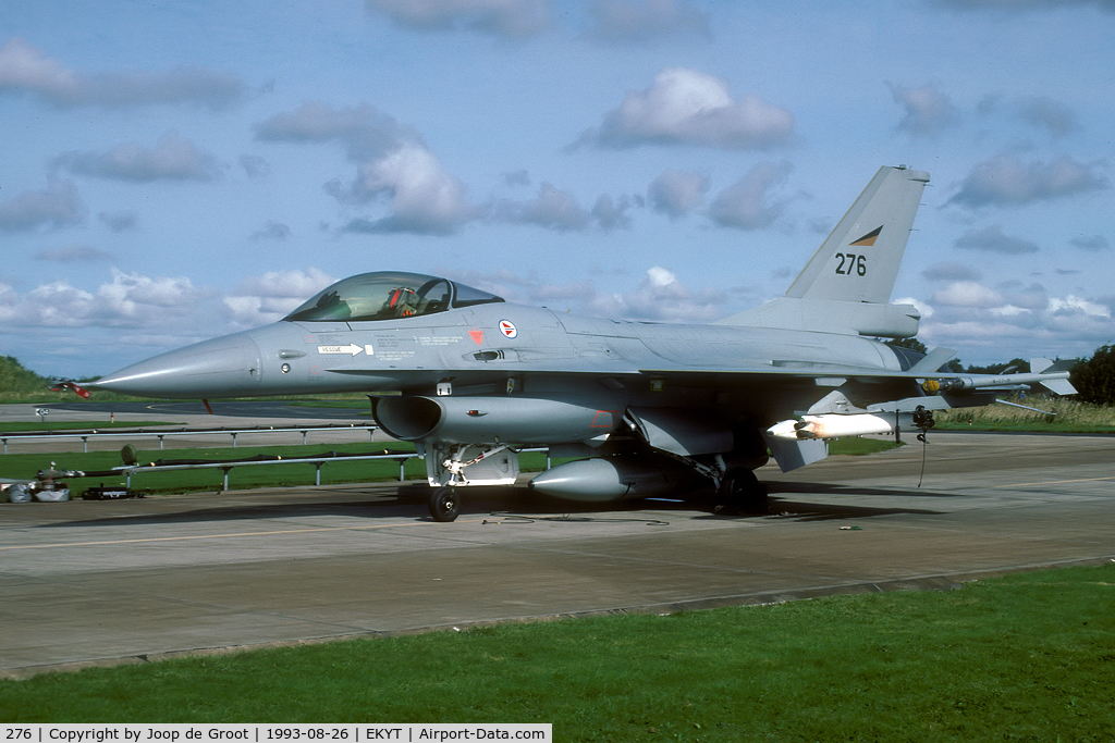 276, 1980 Fokker F-16AM Fighting Falcon C/N 6K-5, temp based at Aalborg