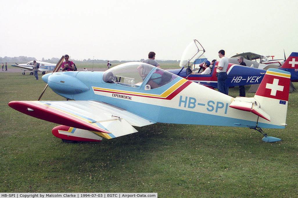 HB-SPI, Brugger MB-2 Colibri C/N 2, Brugger MB-2 Colibri at the 1994 PFA Rally held at Cranfield Airfield, Beds, UK.