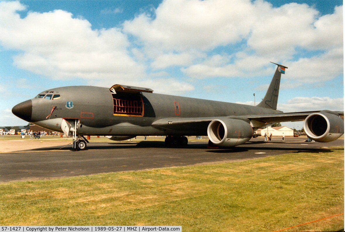 57-1427, 1957 Boeing KC-135R Stratotanker C/N 17498, KC-135R Stratotanker of 319th Bombardment Wing on display at the 1989 Mildenhall Air Fete.