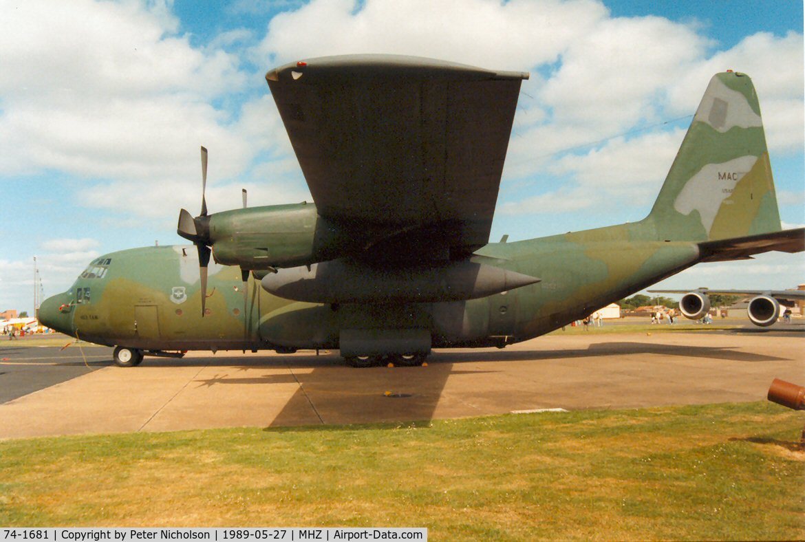 74-1681, 1974 Lockheed C-130H Hercules C/N 382-4654, Another view of the 463rd Tactical Airlift Wing C-130H on display at the 1989 Mildenhall Air Fete.