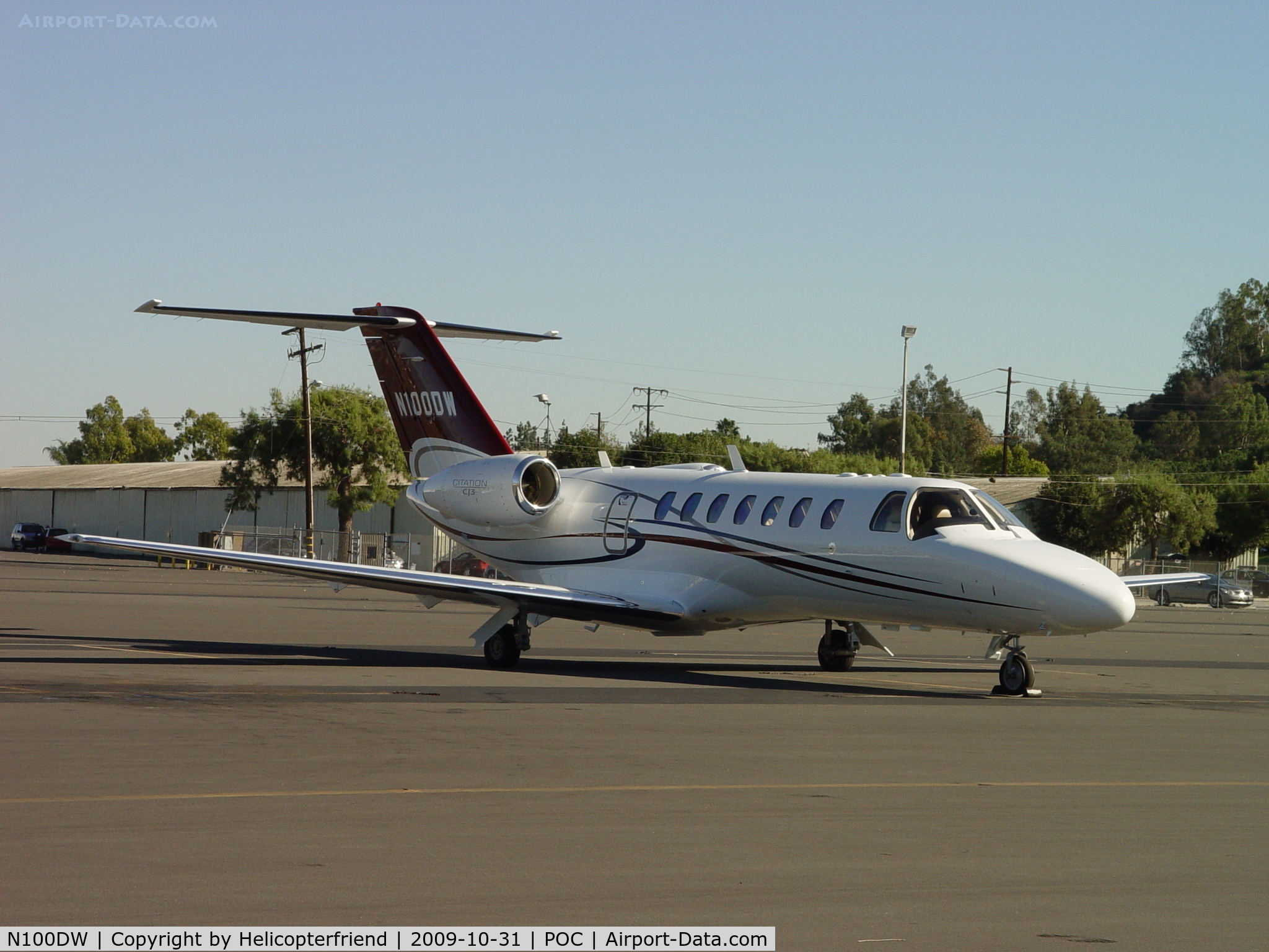 N100DW, 2008 Cessna 525B CitationJet CJ3 C/N 525B-0261, Parked in Transient Parking awaiting crew and passengers