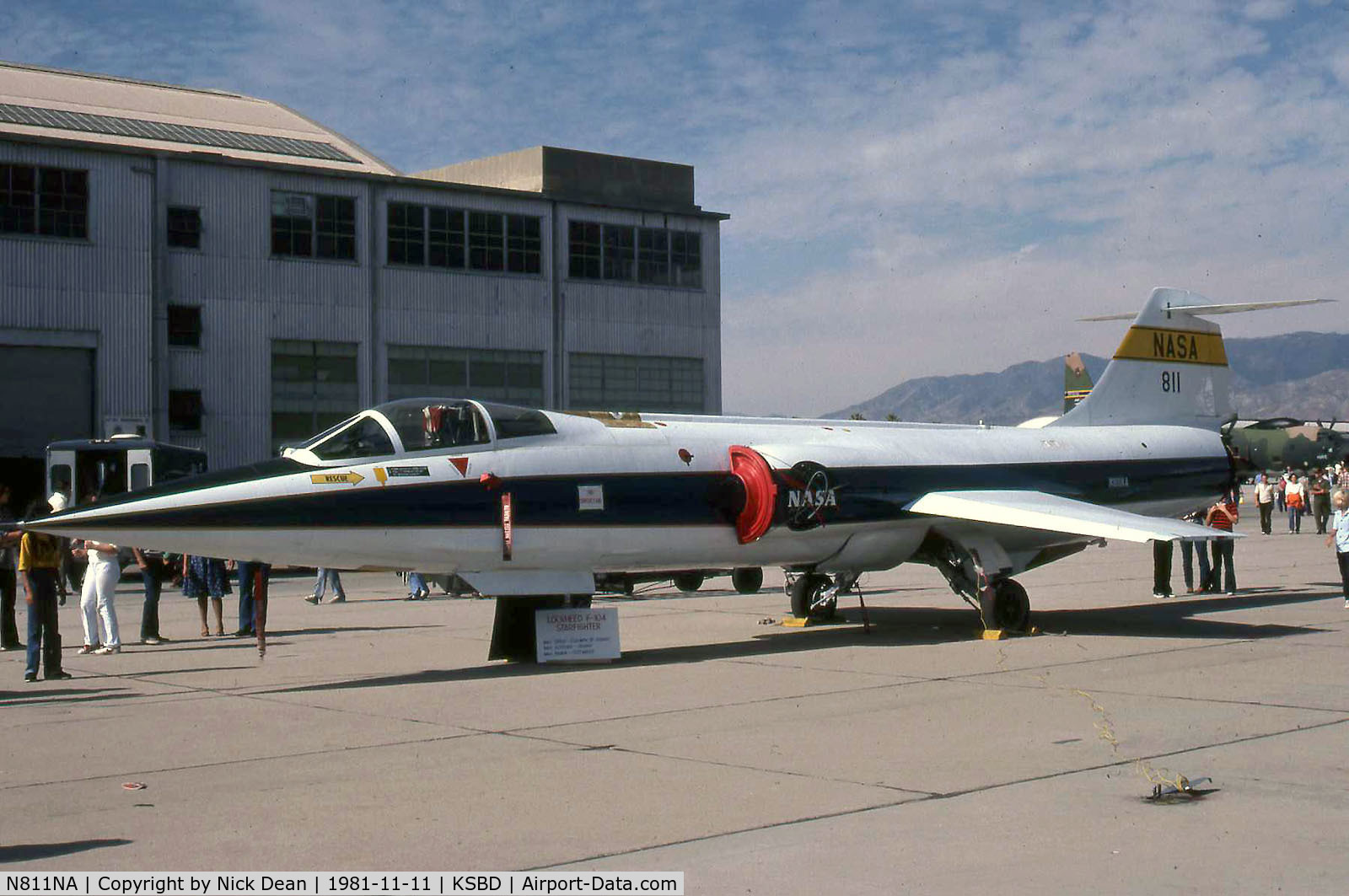 N811NA, Lockheed F-104N C/N 683C4045, KSBD Norton AFB airshow 1981