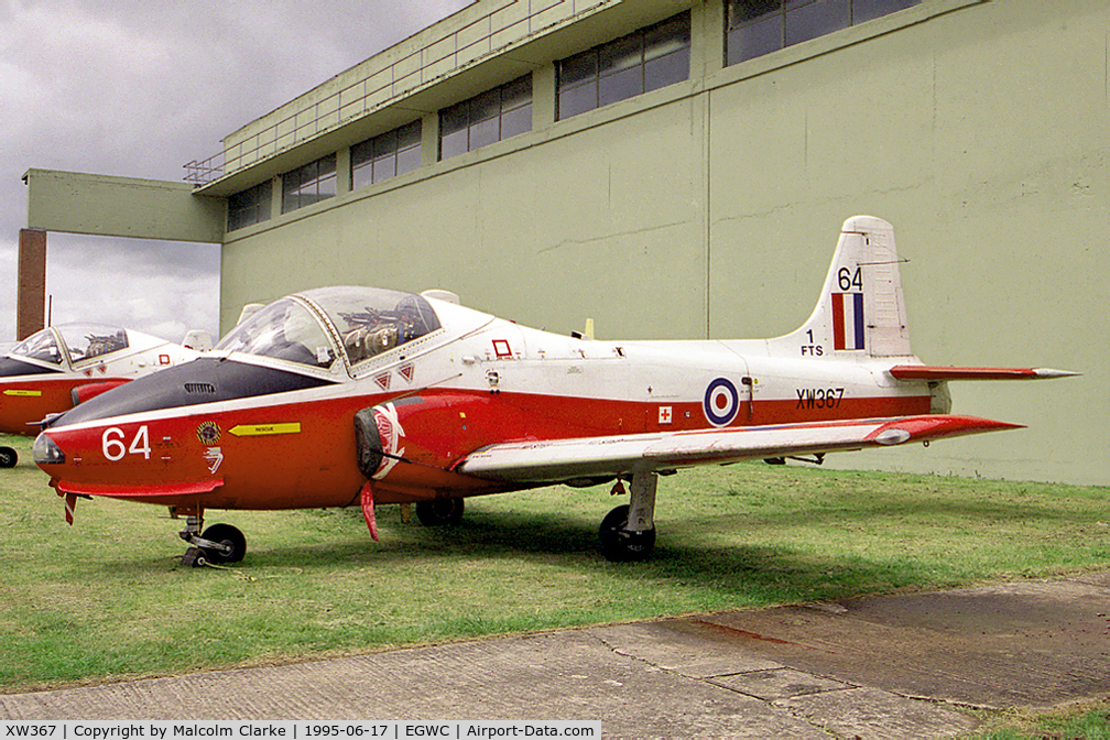 XW367, 1971 BAC 84 Jet Provost T.5 C/N EEP/JP/1017, BAC 84 Jet Provost T5 from RAF No 1 SoTT, Cosford and seen at Cosford 95.
