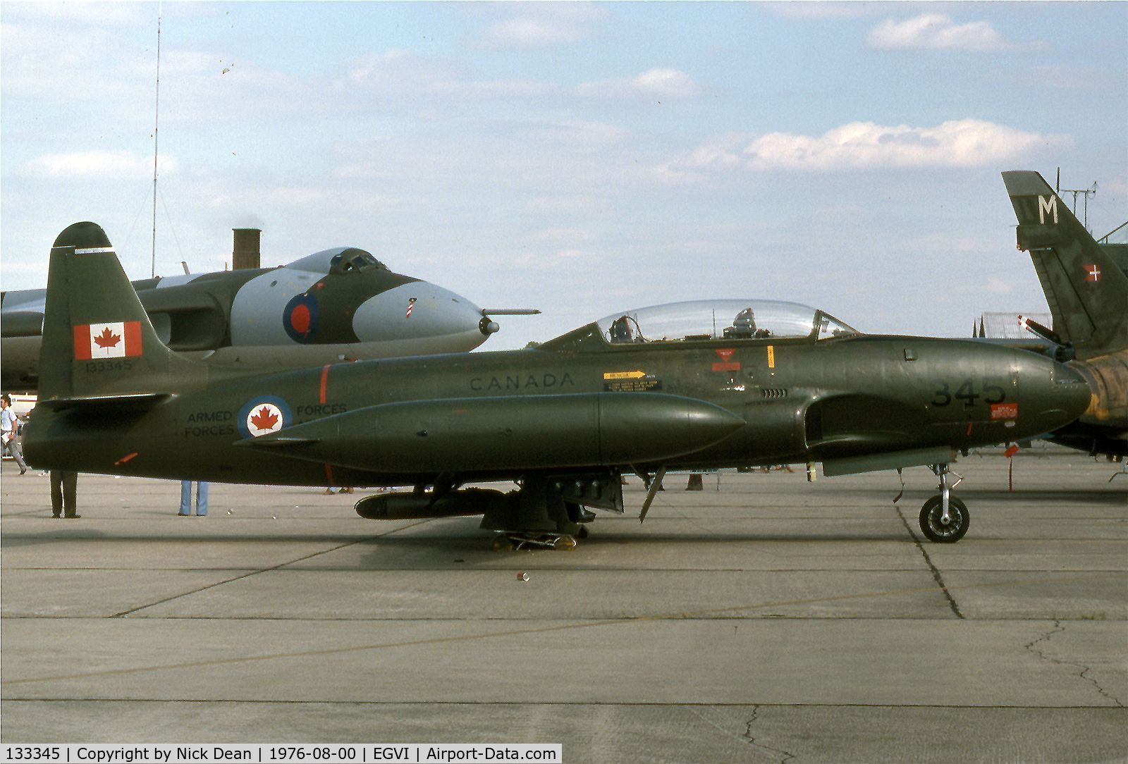 133345, Canadair CT-133 Silver Star C/N T33-345, EGVI Greenham Common (closed) taken at the 1976 IAT