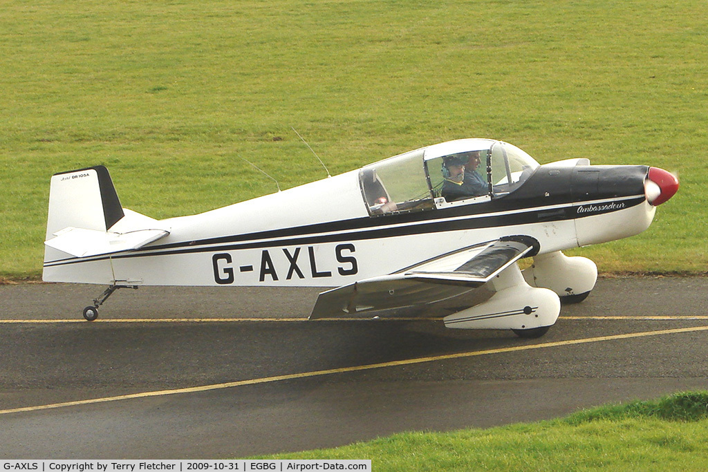G-AXLS, 1959 Jodel DR-105A Ambassadeur C/N 86, Jodel D105A at Leicester on the All Hallows Day Fly-in