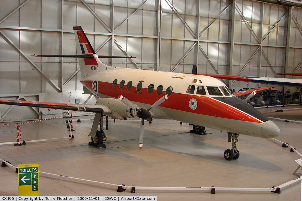 XX496, 1975 Scottish Aviation HP-137 Jetstream T.1 C/N 276, exhibited at the RAF Museum at Cosford