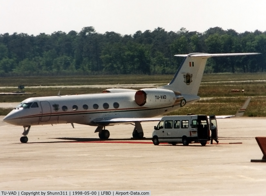 TU-VAD, 1988 Gulfstream Aerospace G-IV C/N 1019, Parked at the Terminal...