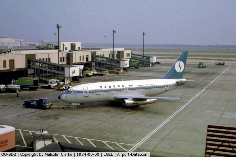 OO-SDB, 1974 Boeing 737-229 C/N 20908, Boeing 737-229 at London Heathrow.