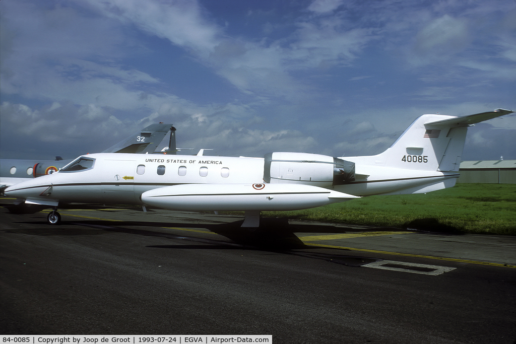 84-0085, 1984 Gates Learjet C-21A C/N 35A-531, On the static of the 1993 International Air Tattoo.