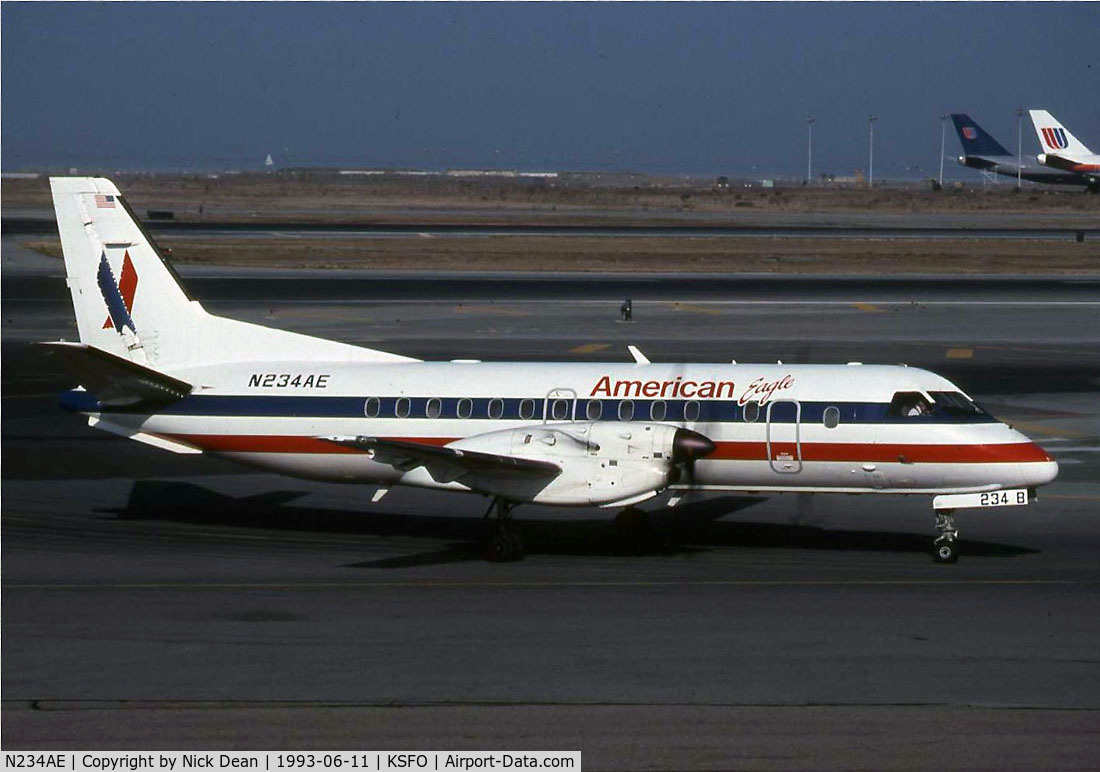 N234AE, 1991 Saab 340B C/N 340B-234, KSFO