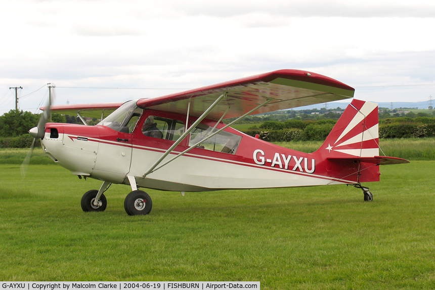 G-AYXU, 1969 Bellanca 7KCAB Citabria C/N 232-70, Bellanca Champion 7KCAB Citabria at Fishburn Airfield, UK in 2004.