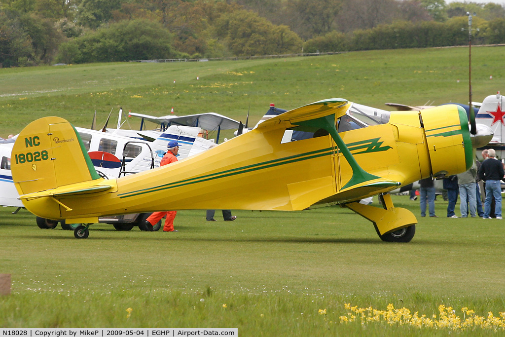 N18028, 1937 Beech D17S Staggerwing C/N 147, Pictured during the 2009 Popham AeroJumble event.