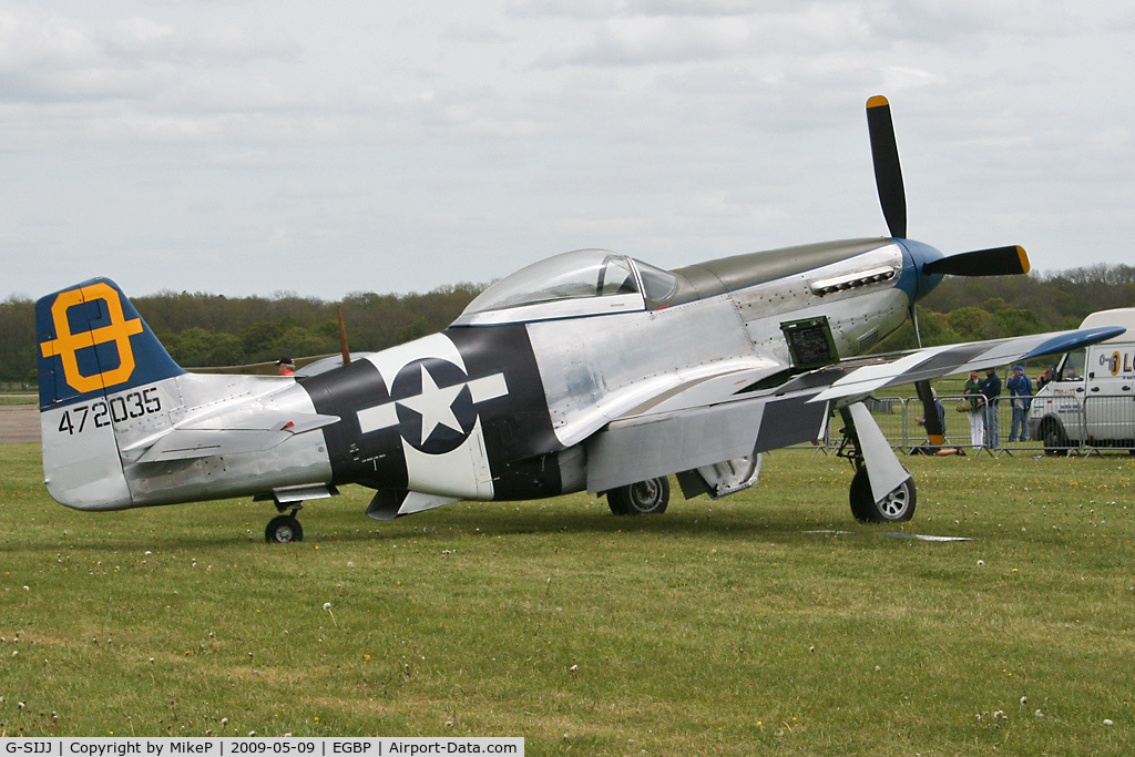 G-SIJJ, 1944 North American P-51D Mustang C/N 122-31894 (44-72035), Visitor to the 2009 Great Vintage Flying Weekend.