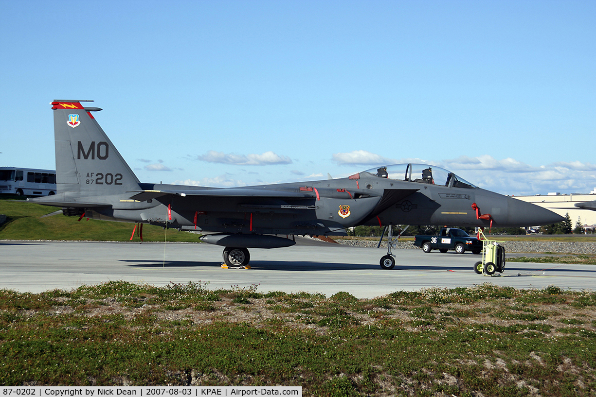 87-0202, 1987 McDonnell Douglas F-15E Strike Eagle C/N 1067/E042, KPAE