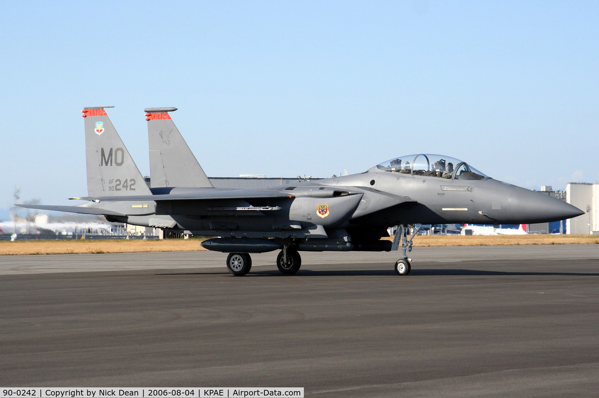 90-0242, 1990 McDonnell Douglas F-15E Strike Eagle C/N 1175/E144, KPAE