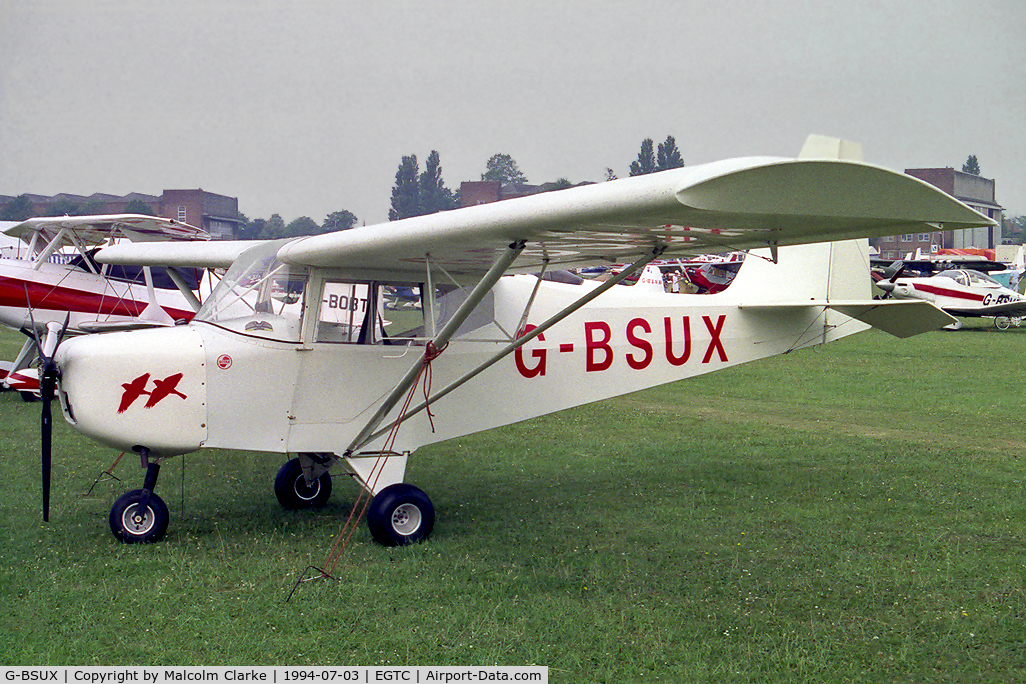 G-BSUX, 1991 Carlson Sparrow II C/N PFA 209-11794, Carlson Sparrow II at the PFA Rally, Cranfield, UK in 1994.